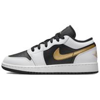 Air Jordan 1 Low Gold Swoosh GS 553560-172 35.5 black