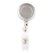Aluminum Alloy ID Tag Work Card Sleeve with Lanyard Name Badge Holder Pass Card Protective Case Retractable Badge Reel white