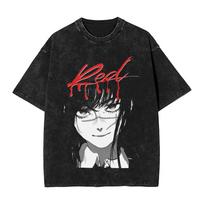 Anime Chainsaw Man Printed Tshirt Mens and Womens Washed Tshirt High Quality Vintage Cotton Tshirt Harajuku YK Tops L