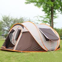 3-4 People Outdoor Fully Automatic Camping Tent Pop-up Tent Instant Setup Tent 4 Season Sun Shelter For Family Outdoor Camping gray