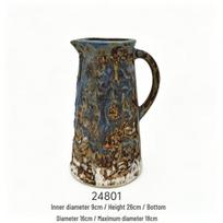 Vintage Wabi-sabi Ceramic Vase - Retro Chinese Style for Living Room or Tea Room Decor
