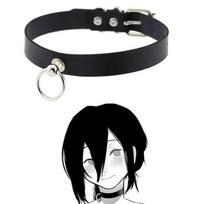 Anime Chainsaw Fan Reze Cosplay Choker Dark Rock PU Leather Necklace Punk Gothic Harajuku Collarbone Chain Jewelry Accessor