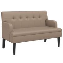 Bench with Backrest Cappuccino 112x65.5x75 cm Faux Leather