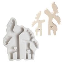 Silicone Molds Christmas Elk Candle Molds Plasters Molds Casting Molds Ornament Molds Candle Making Molds Plasters Molds 1