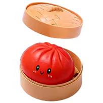 Mini Squishy Dumpling Realistic Bun Sensory Fidget Toys Colored Glitter Steamer Bun Decompression Ball Small Squeezable Toy Gift