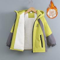 Kids Boys Thick Fleece Lined Warm Winter Jacket Outerwear 110