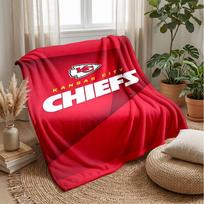 Kansas City Chiefs Flannel Fleece Blanket Cozy Warm Throw Blanket For Couch Bed Travel All Season Use 75x90cm