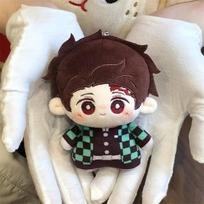 Anime Demon Slayer: Kimetsu No Yaiba Shinagawa Genya Shinagawa Sanemi Plush Toy Keychain Decorative Backpack Pendant Doll
