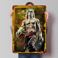 IGGY POP Tin Poster Customized Retro Wall Art Vintage Metal Signs for Room Home Decorations Bathroom Decor Decoration Gaming 20x30cm（7.8x11.8inch）