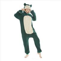 Cartoon One-Piece Pajamas Long-Sleeved Fleece Loungewear Long-Sleeved Pajamas S beige