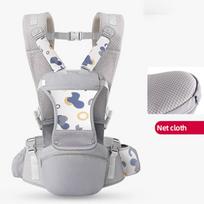 2025 Naujo stiliaus Ergonomiška nešioklė-kuprinė naujagimiui Kūdikio klubų sėdynė Kūdikio nešioklė Veidu į priekį Ergonomiška kengūros tipo kūdikio apklotė Sli pilka spalva