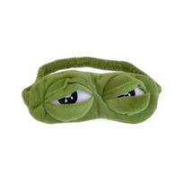 Funny Sad Frog Eye Mask Soft Plush Frog Blindfold Light-Blocking Breathable Sleep Mask for Travel Office Home Novelty Gift 1pc brown