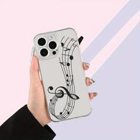 Musical Score Pattern Phone Case For IPhone 17pro 16 Pro 15 Pro 14 13 12 11  Pro Max 16 Plus 17 Air 16e  Soft Clear Cover Shell iphone 16 white