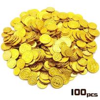 100pcs/Set Poker Chips 5 10 20 50 100 Casino Game Chips Pirate Coins Simulated Ancient Coins Treasure Treasure Gold Coins auksas