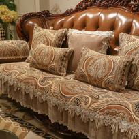 Retro Chenille Sofa Covers 1/2/3 Combination Sofa Seater Cushion Non-Slip Jacquard Slipcover Home Decor Living Room Couch Cover 1pc armrest 50x60 cm