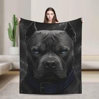 Cane Corso Blankets Quality Warm Soft Bedding Throws Autumn Airplane Travel Couch Chair Funny Bedspread Size: 75*100cm, Weight: 230 GSM gray