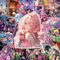 10/30/50pcs Kawaii Anime Sweet-Style Girl Stickers Cartoon Decals Waterproof Graffiti Skateboard Phone Luggage Aesthetic Sticker