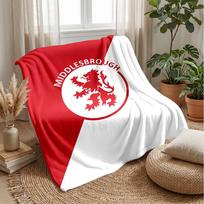Middlesbrough FC Soft Flannel Fleece Blanket Lightweight Cozy Warm Throw Blanket For Sofa Bed Home Decor 75x90cm