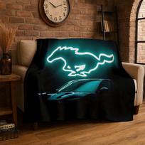Retro M-Mustang Racing Car Soft Flannel Throw Blanket,Cozy Blanket for Bed,Couch,Sofa,Bedroom,Living Room,Travel,Picnic 75x90cm