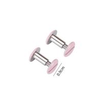 High Quality Metal Spiral Rings Binder Clip Detachable Loose Leaf Ring  File Folder Pink-2PCS