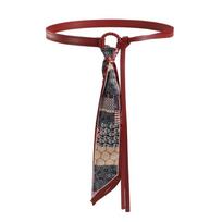Bohemian Style Retro Jacquard Waistband Ethnic Style Silk Tie Design Belt Cashew Printed Belt  Gift brown