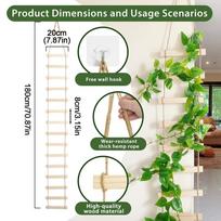 180x20cm Indoor Plant Ladder  Wooden Vertical Monstera Support Vine Climbing Support For Home Apartment Balcony Patio decoration