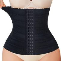 Adjustable Waist Trainer Cincher Slimming Tummy Shaper Belt For Fitness Yoga Sport S black