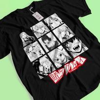 Kakegurui TShirt Gambling School Anime Shirt Yumeko Jabami Tshirt Mary Kirari Unisex T-Shirt L white