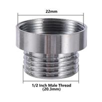 M18/22/24mm Threaded Nickel Plated Copper Connector 1/2  3/4  Male Thread Shower Pipe Adapter Washing Machine Water Inlet Joint