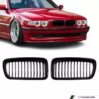 Priekinės Grotelės, komplektas tinkantis BMW E38 (94-01), juodos blizgios