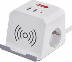Emos Buitinis ilgintuvas EMOS, 2vt., 2xUSB A+USB C, 2 m