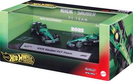 Mattel HOT WHEELS PREMIUM F1 Sauber Nico Hulkenberg ir Gabriel Bortoleto bolidai (2 vnt.) (JMM92)