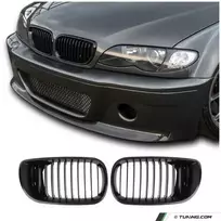 Priekinės grotelės skirtos BMW E46 sedan / touring (01-05), juodos, blizgios