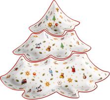 Villeroy & Boch Užkandžių padėklas Toy's Delight eglutė 27,9 cm, trigubas