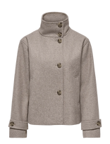 ONLY - Onlvela High Neck Jacket Otw - Žieminis paltas - Smėlio