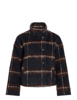 Vila - Vimelon L/S Check Jacket/Bfs - Žieminis paltas - Tamsiai mėlyna