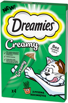 DREAMIES Creamy kačių skanėstai su katės mėta, 4 x 10 g