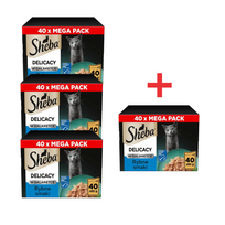 Sheba Delicacy in Jelly – žuvies skonių kolekcija želatinoje 120x85g + 40x85g NEMOKAMAI
