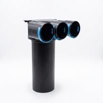 Plastikinė antistatinė difuzoriaus dėžutė DN125-3x75, triguba, L-400 mm