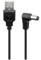 DC maitinimo kabelis USB A – 5.5×2.1mm 5V 1A  juodas Goobay