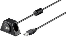 Kabelis USB A kištukas – USB A lizdas priveržiamas su varžtais 1.2m