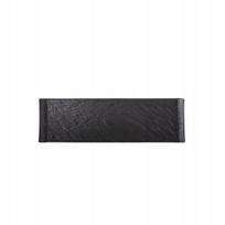 Wilmax lėkštė, 30x9,5 cm, Stačiakampė porcelianinė lėkštė juoda Wilmax 30x9,5 cm