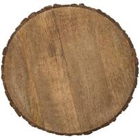 Dekoratyvinis  medienos padėklas su žieve, 39 cm