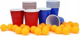 Beer pong alaus stalo teniso žaidimas 24 puodeliai 24 kamuoliukai žaidimo rinkinys