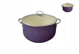 Emaliuotas puodas su dangčiu 2,9 l violetinės spalvos