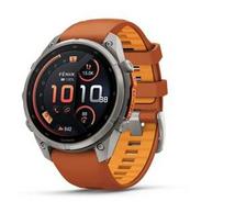 „Garmin fenix 9 Pro“ išmanusis laikrodis, „inReach“, 47 mm, titano korpusas su „Autumn Orange“ / „Spark Orange“ spalvos silikonine apyranke