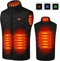 Realne Ceny Krzysztof Alchimionek 30x Šildoma liemenė Be rankovių Striukė Žieminė Unisex USB Powerbank r M