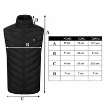 Realne Ceny Krzysztof Alchimionek 30x Šildoma liemenė Be rankovių Striukė Žieminė Unisex USB Powerbank r L