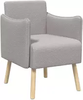 Akcentinis fotelis Šviesiai pilka Bouclé