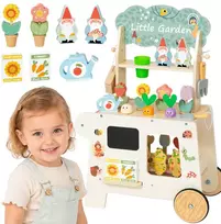 Tooky Toys TOOKY TOY Montessori medinis sodo vežimėlis 57 vnt.